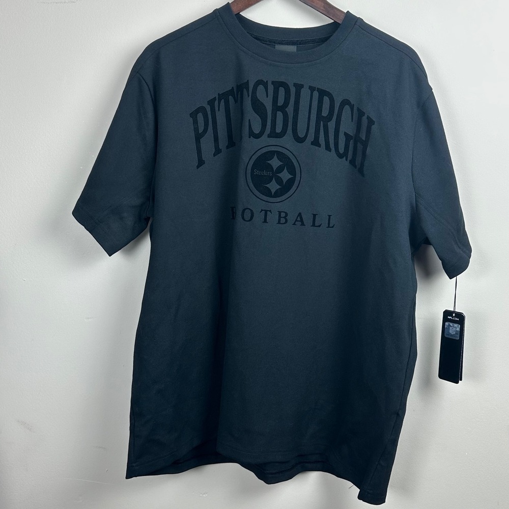 Fanatics Signature Pittsburgh Steelers T-Shirt Men's XL Black Tonal NFL NWT